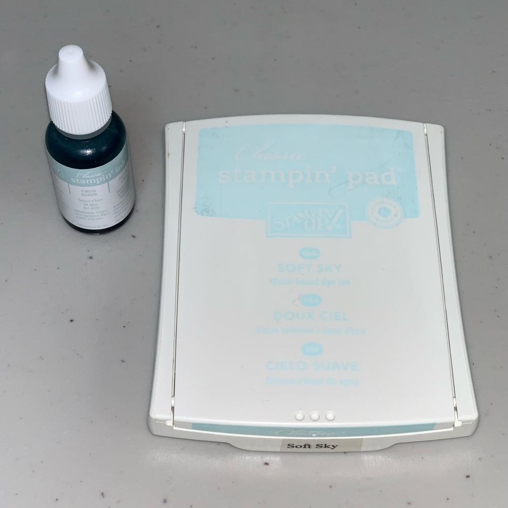 Stampin' Up Ink Pad Soft Sky Light Blue Classic Refill Ink Bottle Set Scrapbook